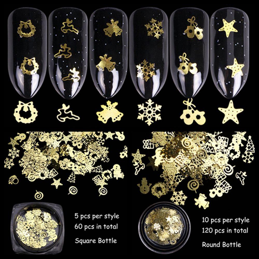 NIUYOU Set 60 / 120 Sticker Dán Móng Siêu Mỏng Chủ Đề Giáng Sinh