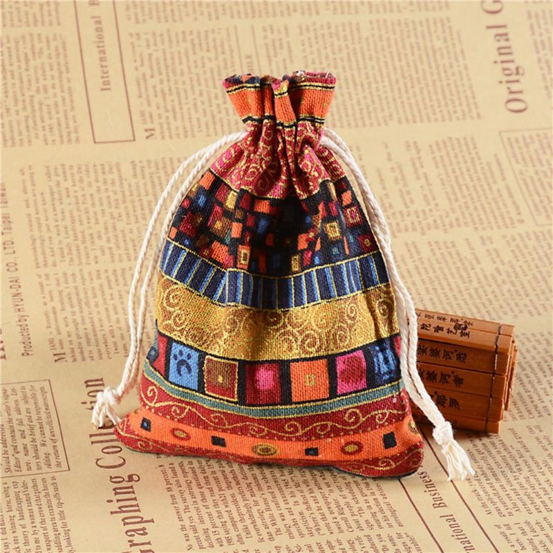 Set 10 Túi Đựng Thẻ Bài Tarot Mini 10x14cm Chất Liệu Cotton Phong Cách Trung Hoa