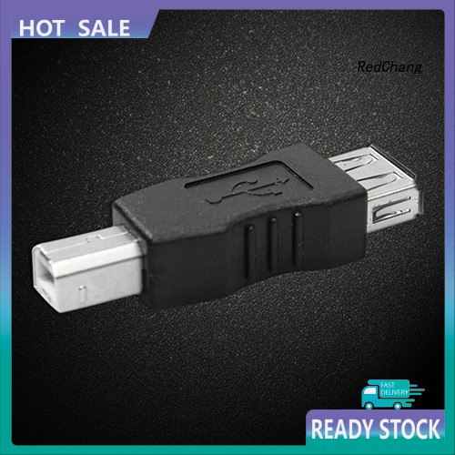 -SPQ- Mini Black USB Type A Female to USB Type B Male Converter Connector Adapter