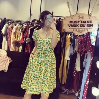 Váy hoa hướng dương cara