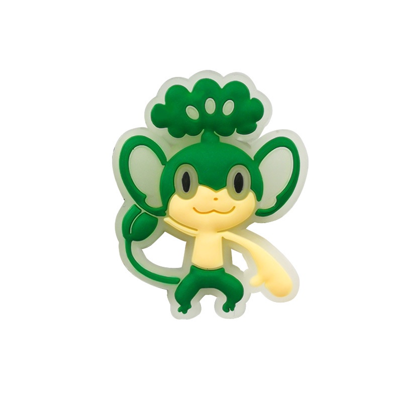 Bộ 2 Khóa Dây Giày DIY Phát Sáng Hình Pikachu Psyduck Dành Cho Trang Trí Giày Trẻ Em