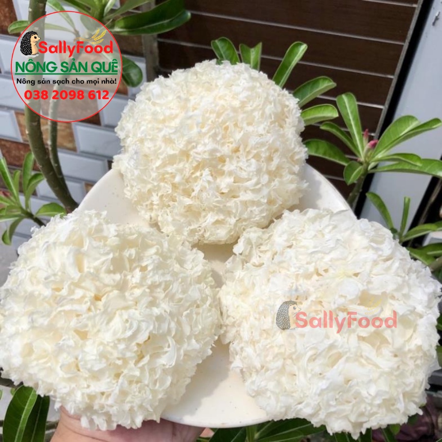 Nấm Tuyết Khô Nguyên Bông SallyFood 125g  Loại 1 To 30-40g/Bông – Nấu Chè, Soup, Salad - Nông Sản Quê