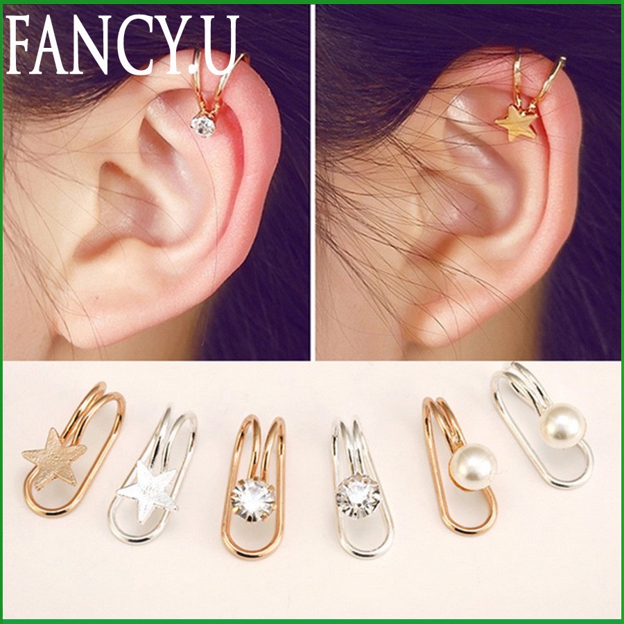 Bông tai khuyên tai kẹp vành tai chữ U không cần bấm lỗ nhiều mẫu ( có chọn mẫu ) cá tính thời trang cho nữ KT-05