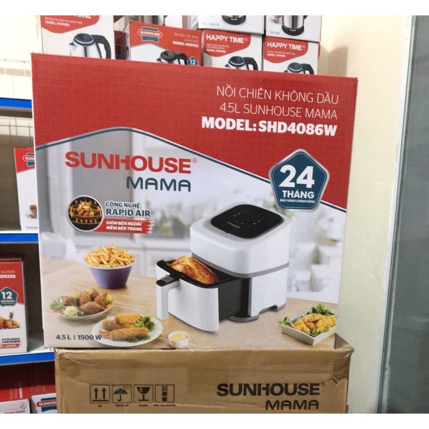 [Mã ELHADEV giảm 4% đơn 300K] NỒI CHIÊN KHÔNG DẦU 4,5L SUNHOUSE MAMA SHD4086