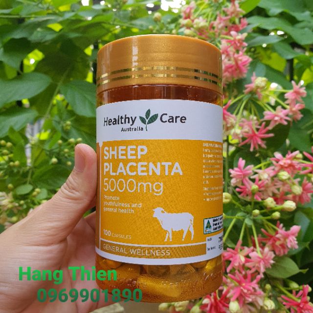 🍃🌸🍃Bill (2/9) Viên uống nhau thai cừu Healthy Care 5000mg 100 viên