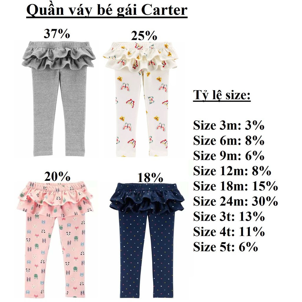 Quần váy Bé gái Carter ( Hàng XK)