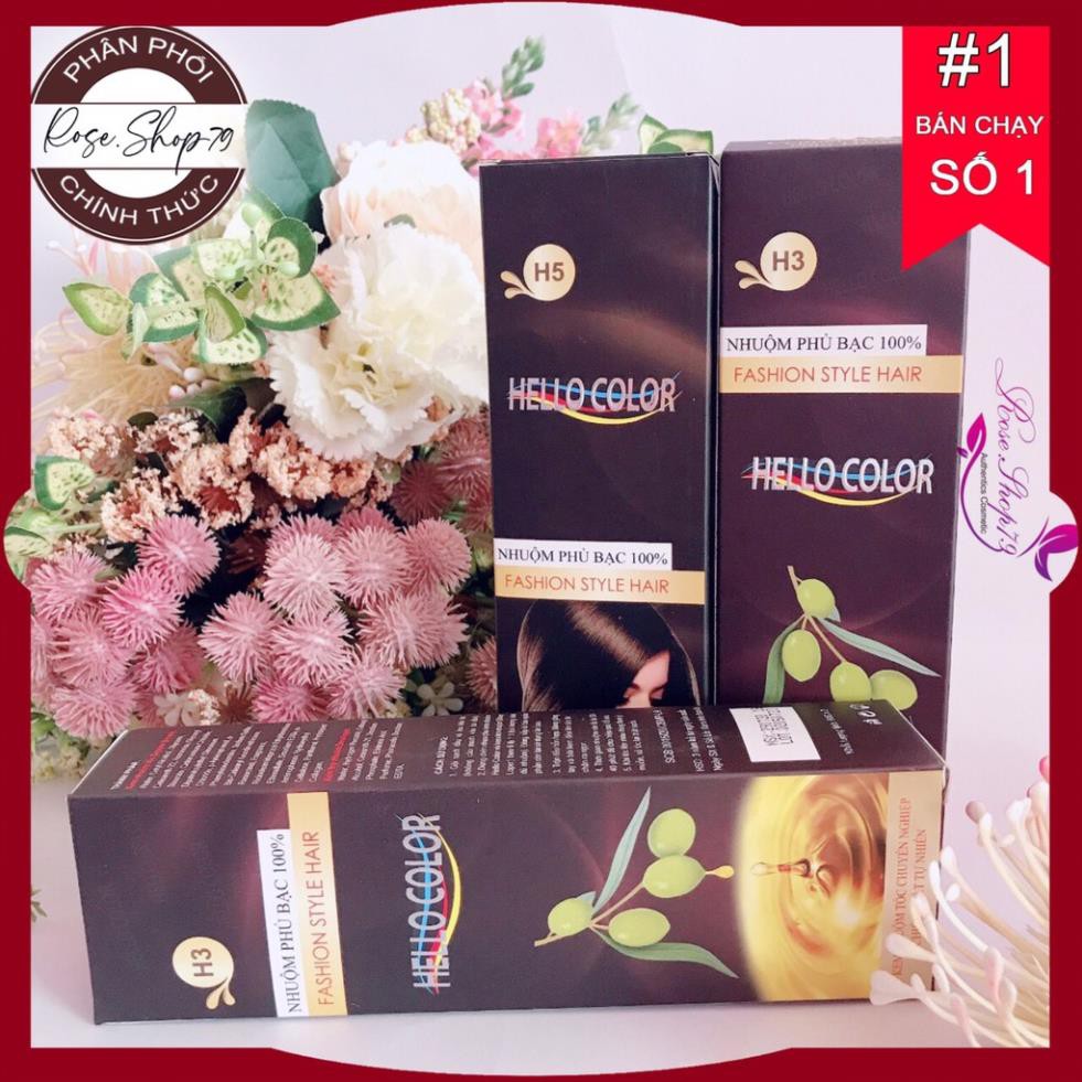 Nhuộm tóc phủ bạc Hello Color 100%  - Rose.shop79