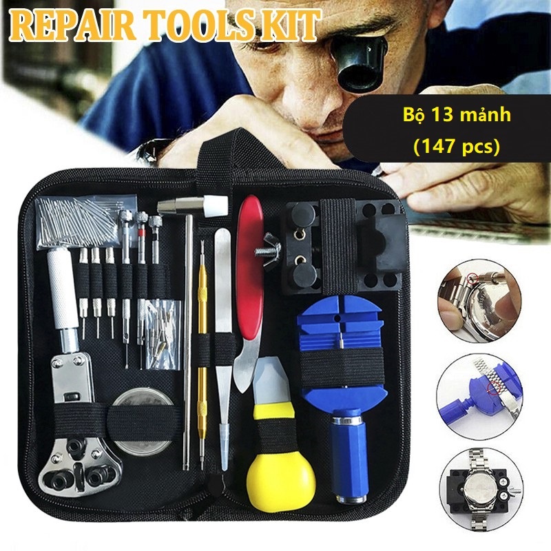 Hộp 147 dụng cụ sửa chữa chính xác dành cho đồng hồ/ mắt kính/ PC/ điện thoại di động/ máy tính xách tay