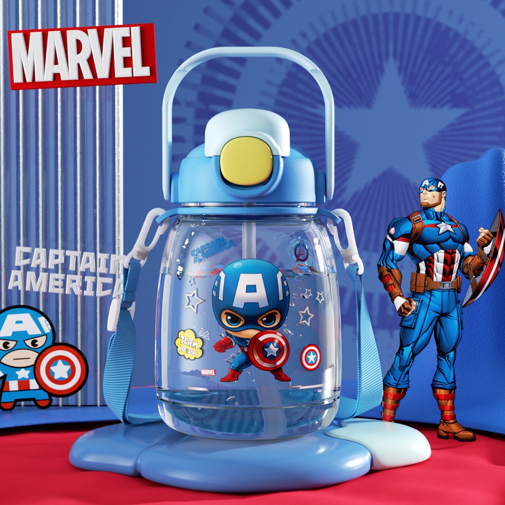 DISNEY Bình Nước Thể Thao Cỡ Lớn 1300ml In Họa Tiết Marvel Thời Trang Mùa Hè Cho Học Sinh