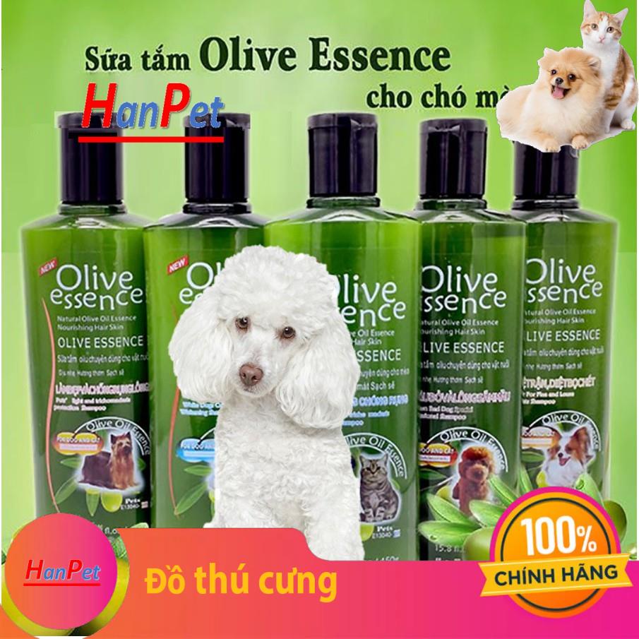 Sữa tắm tinh dầu ô liu chó mèo - Sữa tắm OLIVE dưỡng lông - 450ml (4 loại) Làm đẹp chống rụng lông - dầu gội thú cưng