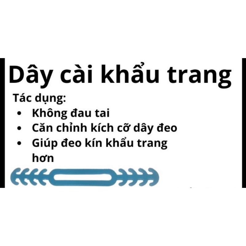 Dây cài khẩu trang 10 chiếc nhiều màu