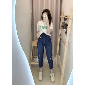 Quần jean bagy nữ 9 tấc GODO OUTFITS co dãn,lên form đẹp tôn dáng Jean01