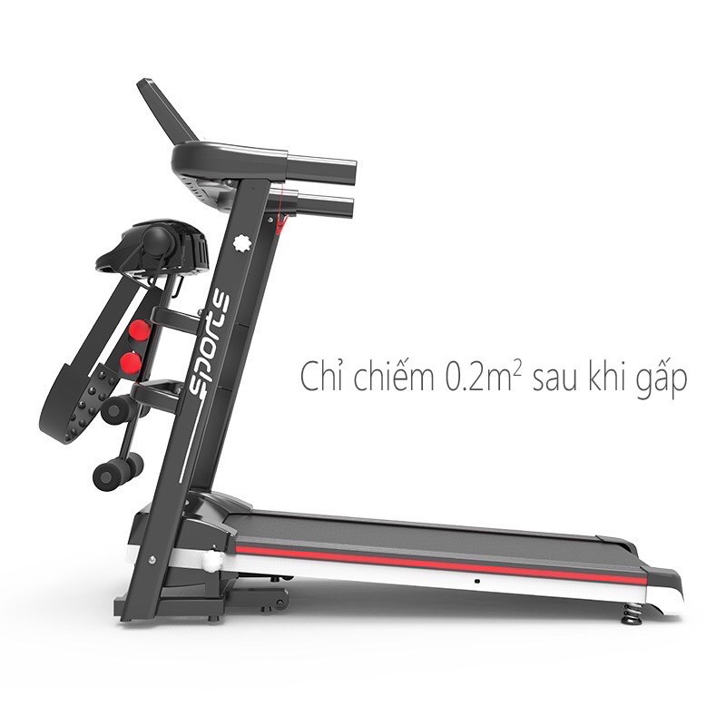 Máy Chạy Bộ Điện Đa Năng A7S Sport Kèm Đai Massage, động cơ 2HP - Kèm Ảnh Thật