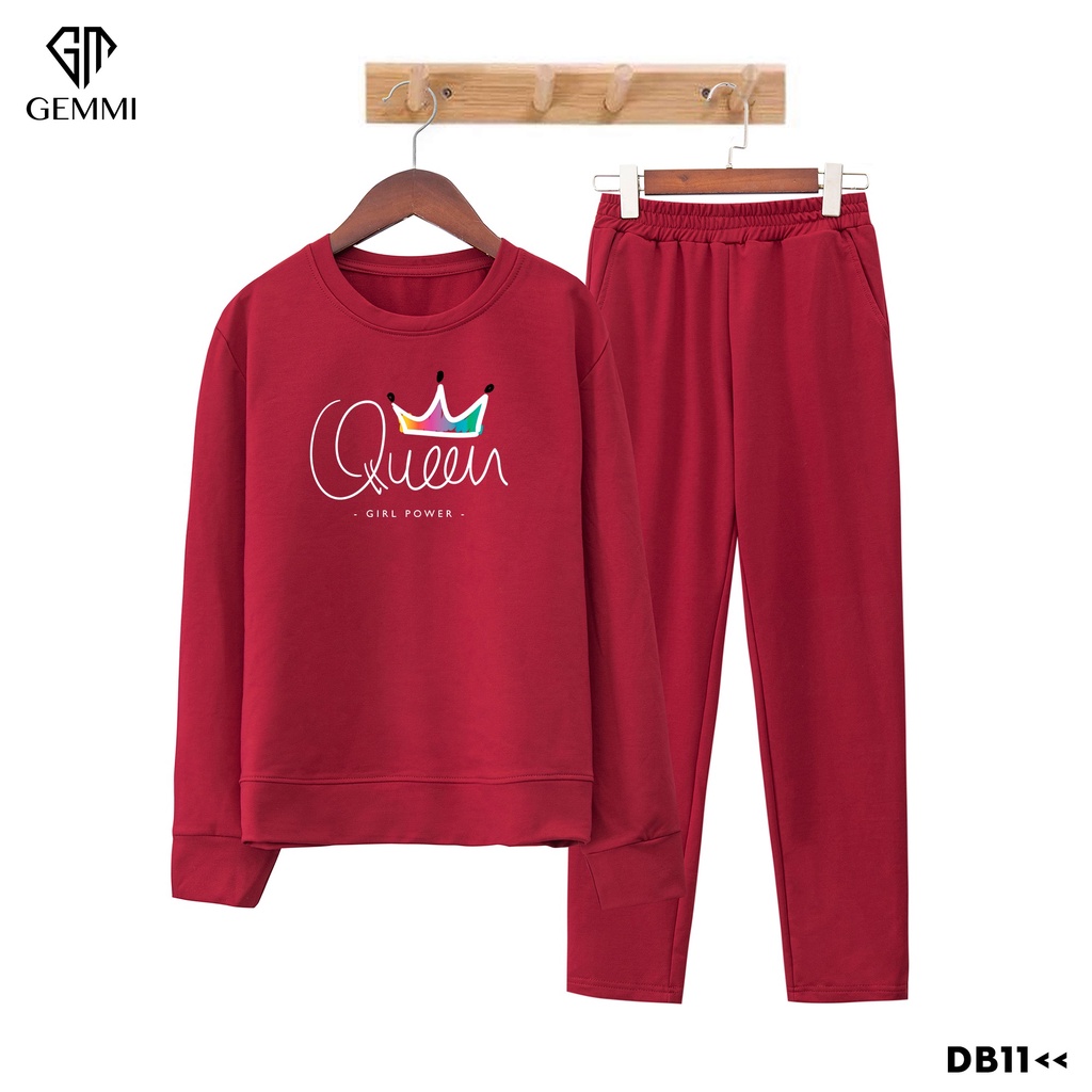 Set đồ bộ nữ mặc nhà thiết kế cao cấp in hình Gemmi Fashion DB11