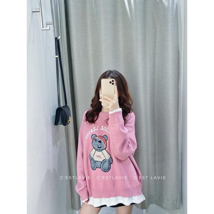 ÁO NỈ GẤU PHỐI ESSENTIAL SIÊU SỊN | BigBuy360 - bigbuy360.vn