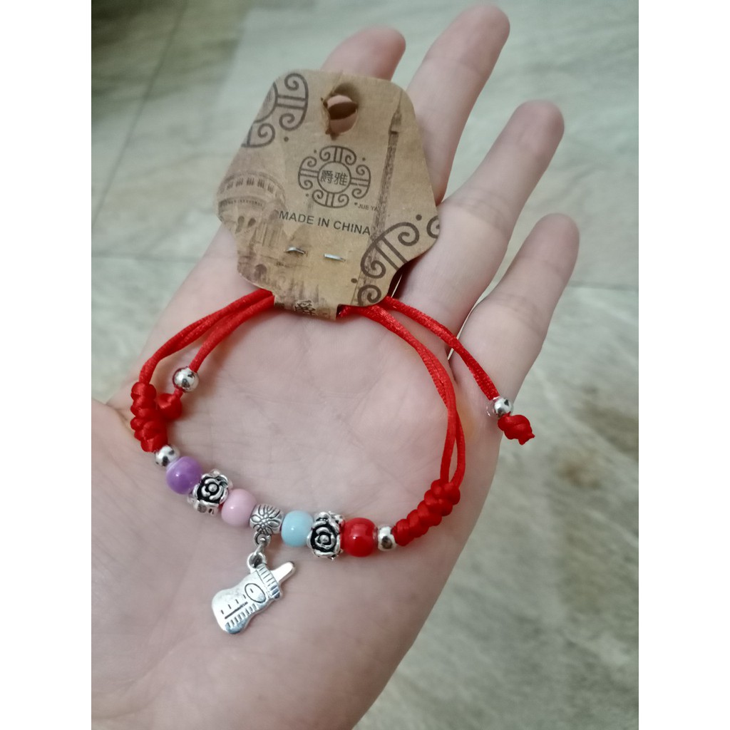 Vòng tay dây rút chỉ đỏ handmade đủ các mẫu siêu xinh