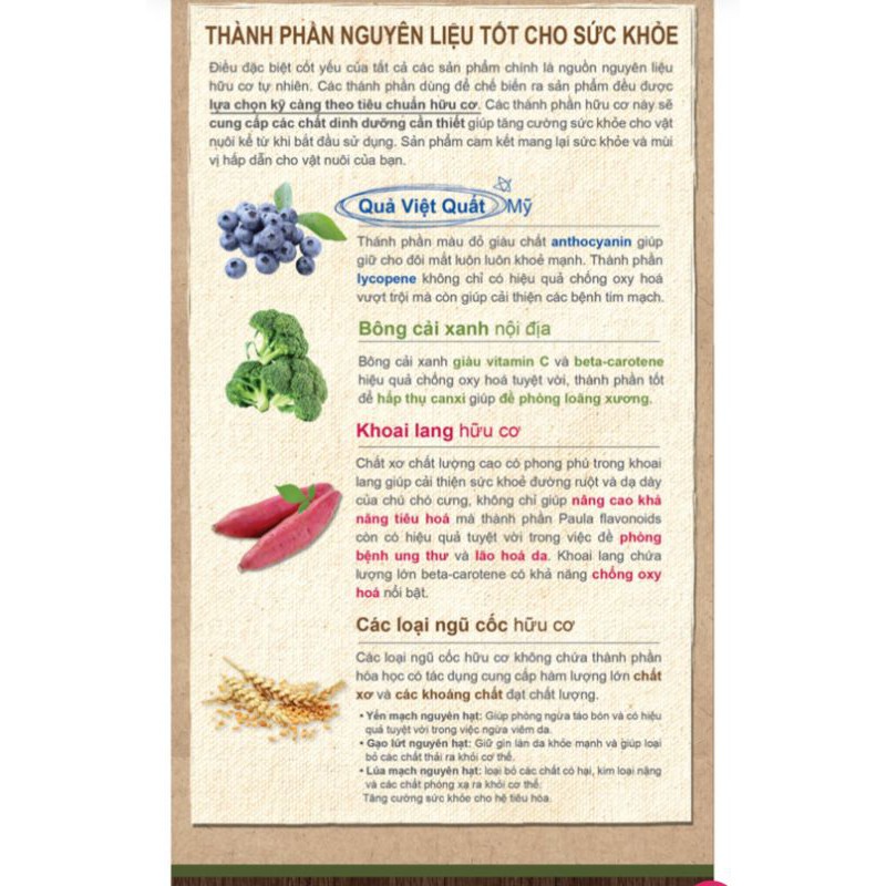 1kg THỨC ĂN  CHAY HỮU CƠ NATURAL CORE