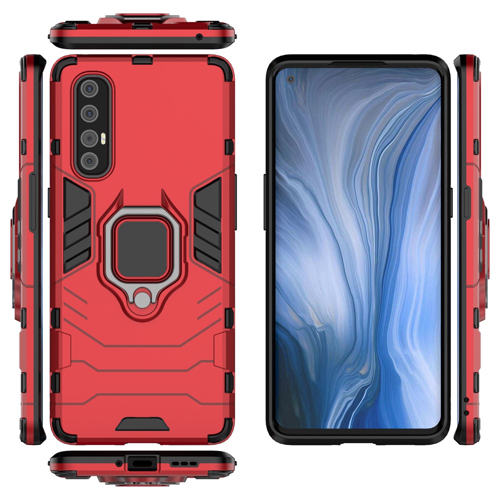 Ốp điện thoại chống sốc bằng PC cứng có giá đỡ cho Oppo Reno 3 Pro Reno3