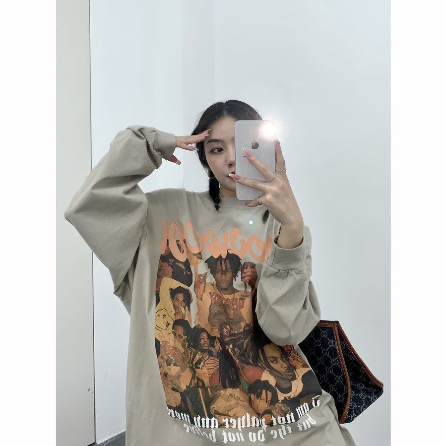 Áo Sweater Tay Dài Cổ Tròn Thiết Kế Mỏng Dáng Rộng Thiết Kế Mới Thời Trang Theo Phong Cách Mỹ Cho Nữ