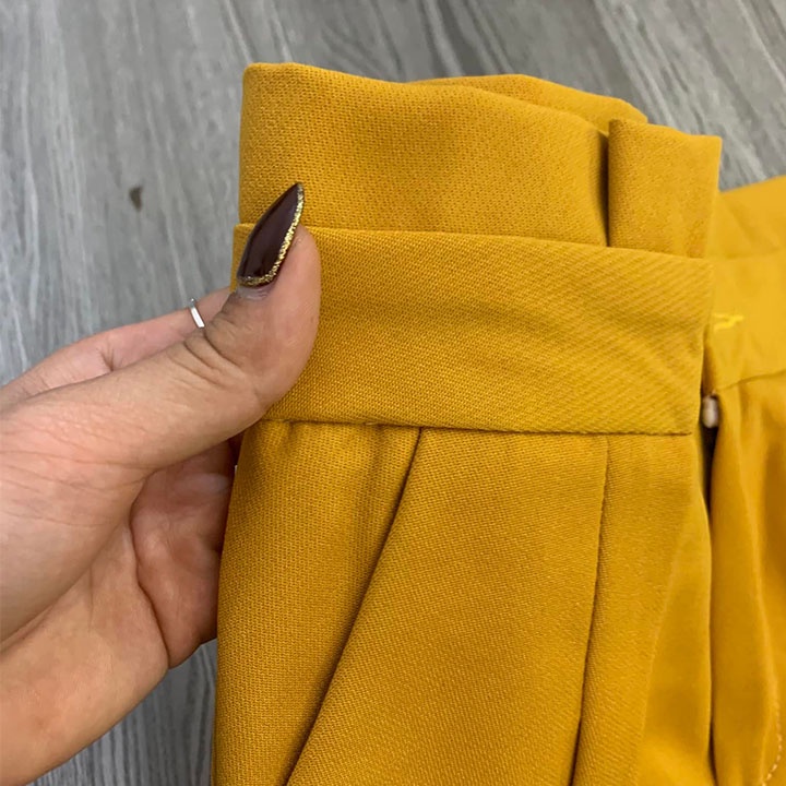 Quần baggy nữ Ladya lưng cao cạp bèo vải tuyết mưa dáng dài tây công sở sang trọng lịch lãm M150