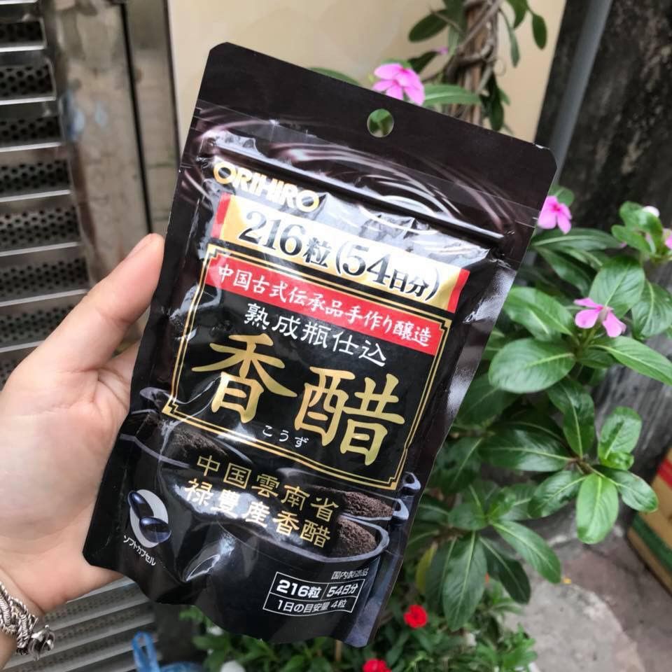 Viên uống giảm cân Orihiro giấm đen 216 viên Nhật Bản bổ sung vitamin duy trì sức khỏe