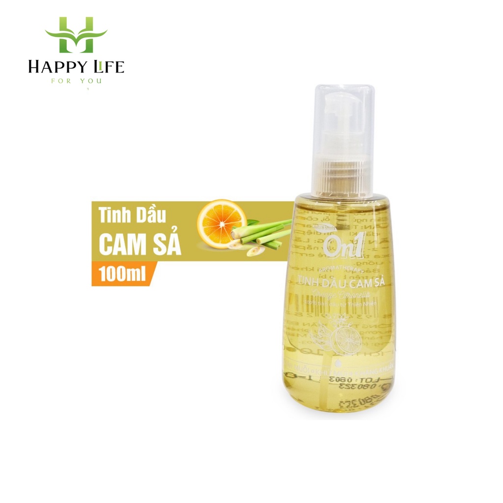 Tinh dầu thơm phòng, tinh dầu oải hương, cam sả nguyên chất đuổi muỗi On1 100 ml - Happy Life 4U