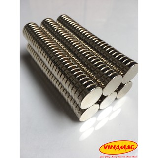 50 Viên 25x2mm nam châm đất hiếm NdFeB phi tròn , nam châm trắng lực từ mạnh