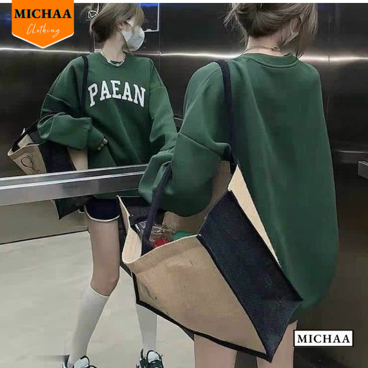 Áo Khoác Nỉ Sweater PAEAN Nam Nữ Ulzzang Unisex Tay Rộng, Áo Form Rộng Thời Trang - MICHAA