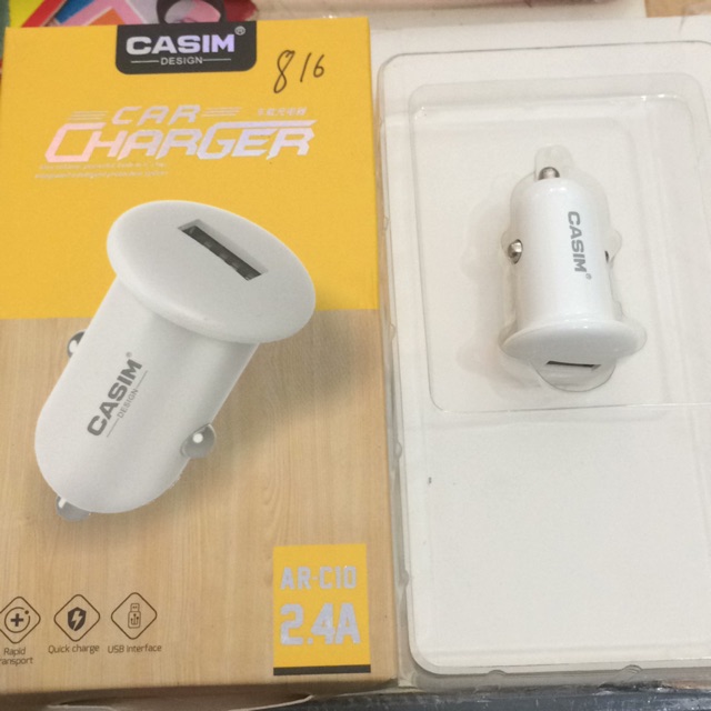 Sạc ô tô 1 cổng usb xịn casim