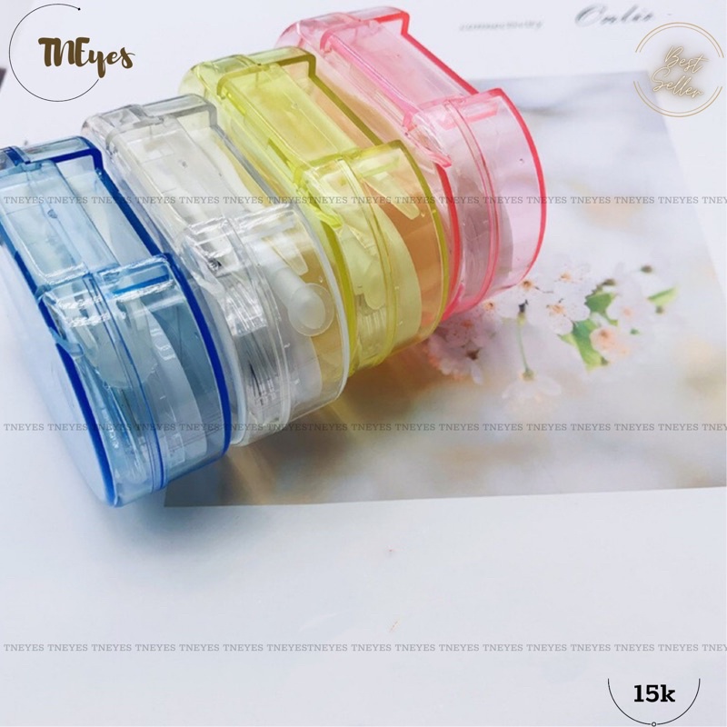 Khay Mini Đựng Lens Kính Áp Tròng Có Gương Full Dụng Cụ Đeo