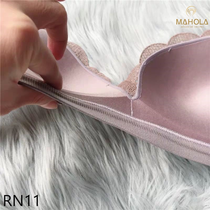 Áo lót mỏng nữ đúc su ren Mahola RN11