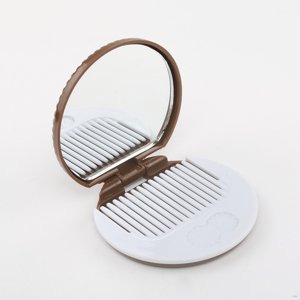 [Hàng mới về] Gương trang điểm cầm tay thiết kế hình bánh quy socola đáng yêu cho nữ