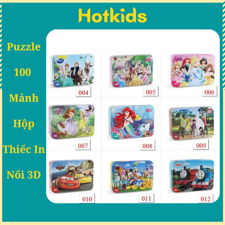 Puzzle Ghép Hình 100 Miếng Hộp In 3D/ Tranh xếp hình 100 miếng gỗ dành cho bé