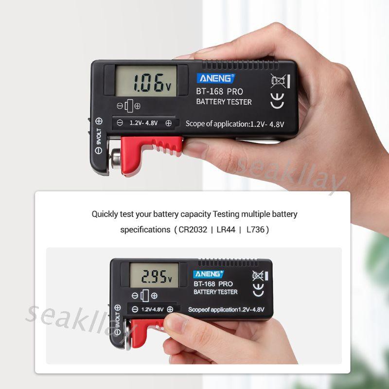 Máy đo dung lượng pin Bt168 Pro cho Aa AAA C D 18650 9V 3.7V 1.5V chuyên nghiệp
