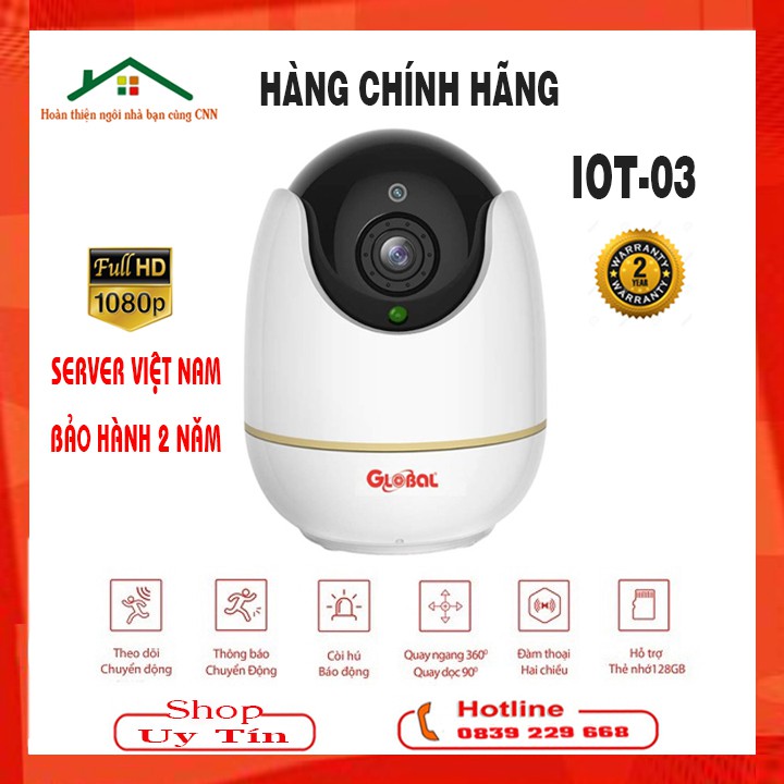 Camera Wifi IP Global IOT02 IOT03 2MB - IOT01 1MB - Server Việt Nam [ chính Hãng BH 2 Năm ] ( c6n a22ep h21pw h21pa ) thumbnail
