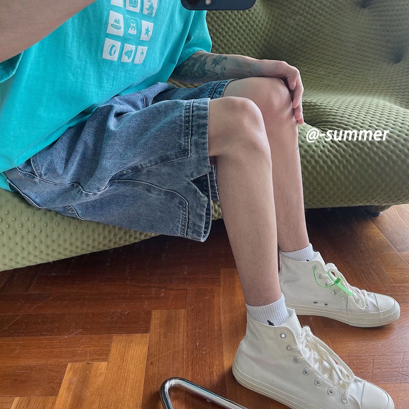 Quần Short Denim Ống Rộng Size Lớn Thời Trang Xu Hướng Cho Nam
