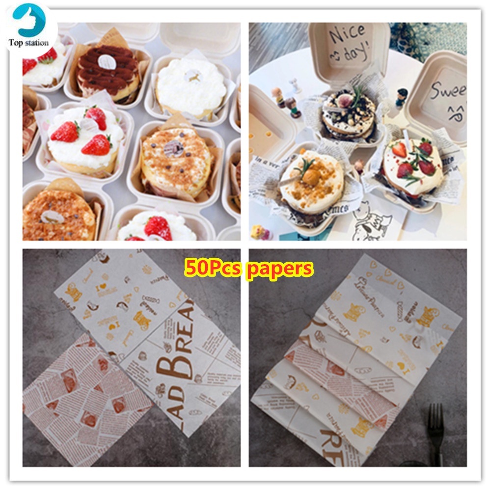 50 Giấy lót hộp bánh 18x18cm họa tiết độc đáo dễ thương