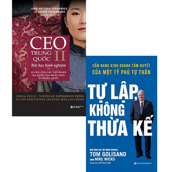 Sách - Combo CEO Trung Quốc II + Tự Lập Không Thừa Kế - Cẩm Nang Kinh Doanh Tâm Huyết Của Một Tỷ Phú Tự Thân (Bộ 2 Cuốn)