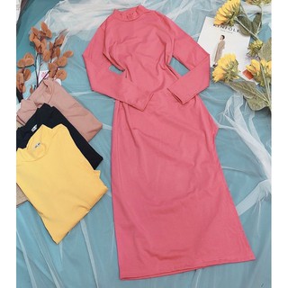 Gv đầm body thun xẻ tà