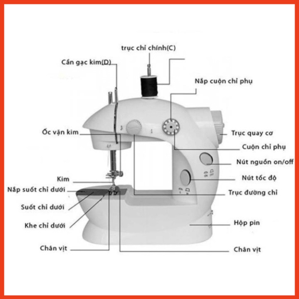 Máy May Để Bàn - Máy Khâu Mini Gia Đình SIêu Tiện Lợi giá rẻ