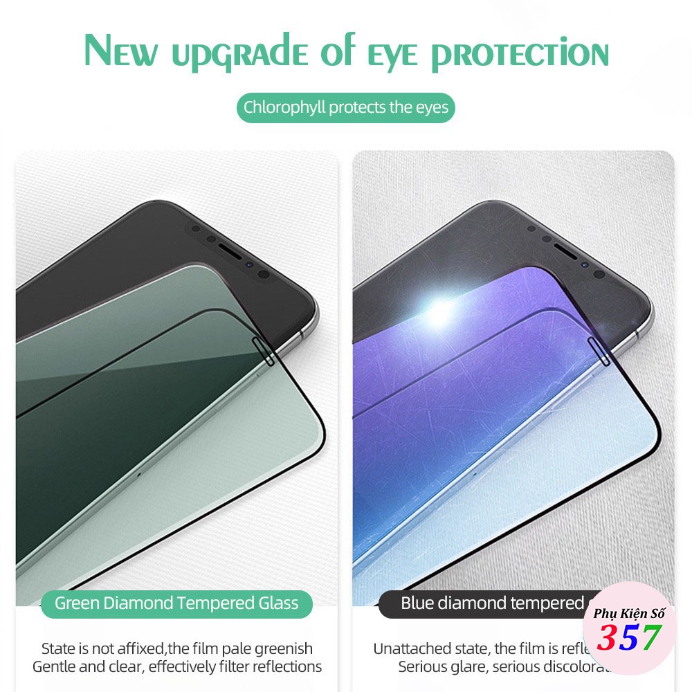 Cường lực chống UV ánh sáng xanh bảo vệ mắt cho iPhone