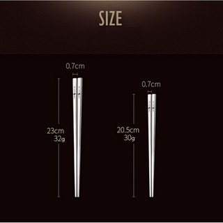 Bộ 5 đôi đũa inox 316 cao cấp