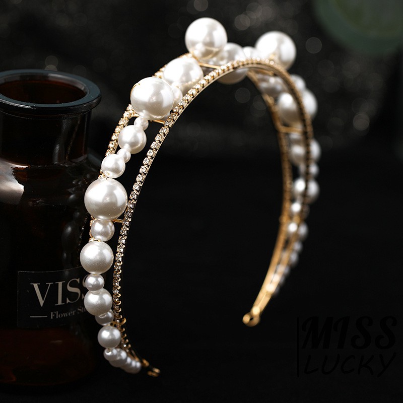 Băng Đô Đính Đá Và Ngọc Trai Giả Thời Trang Dành Cho Nữ