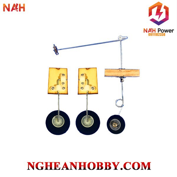 Trọn bộ Càng đáp gỗ cho F22, Su27 Flat, có lái servo