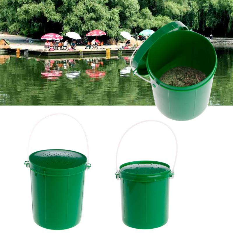 Xô Đựng Mồi Câu Cá Sâu Bướm Từ Trái Đất Thoáng Khí