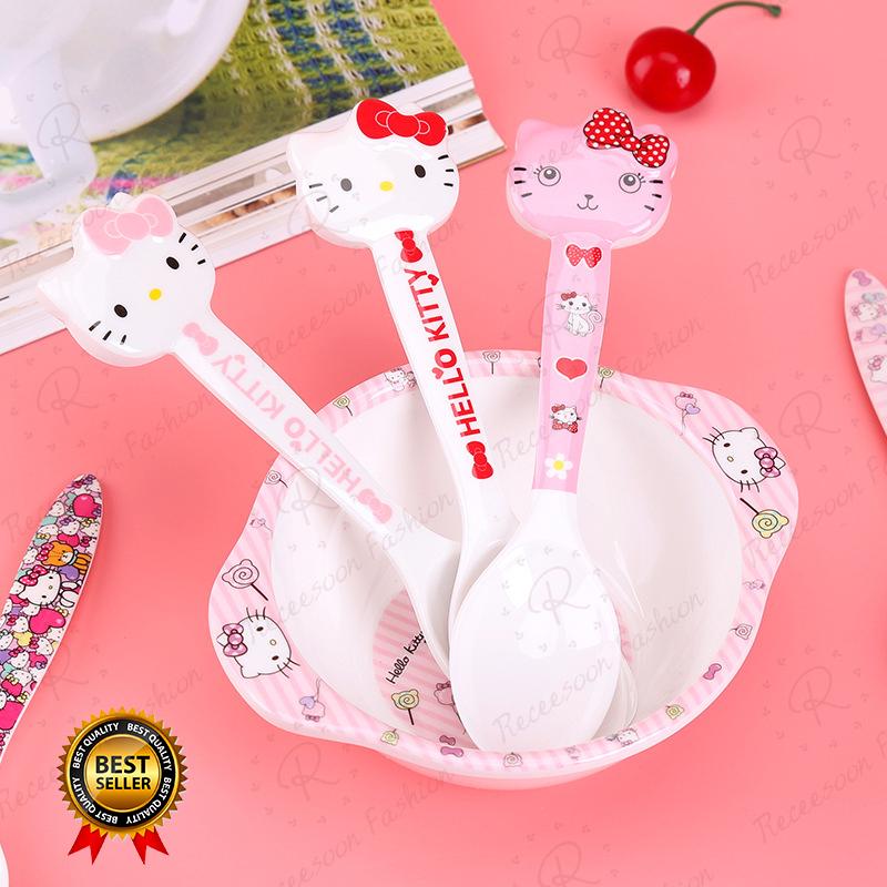 Muỗng ăn cơm trang trí hình Hello Kitty dành cho bé