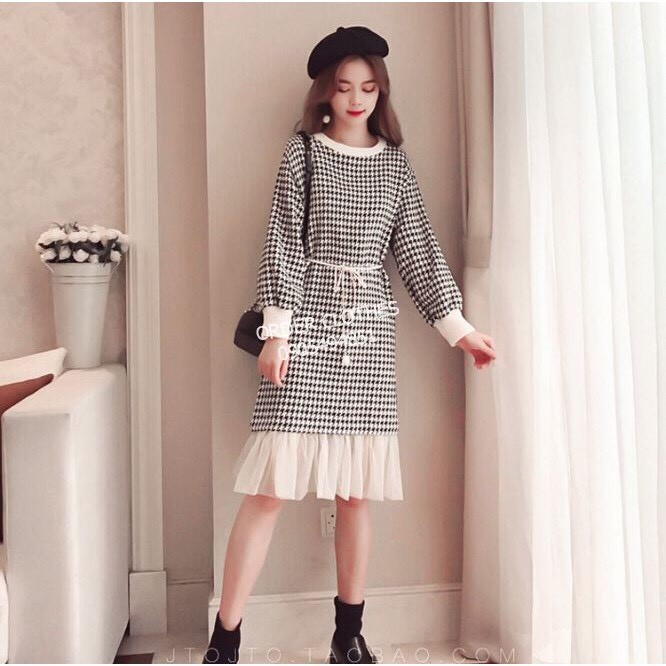 Đầm Len Hàn Quốc Hàng Quảng Châu Cao Cấp Bin Sports XH002