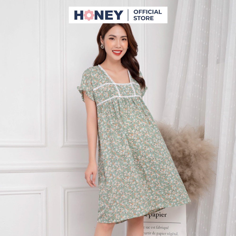 Váy bầu thiết kế mặc công sở chất liệu thô cực mát cho mẹ bầu -Thời trang đầm bầu cao cấp HONEY