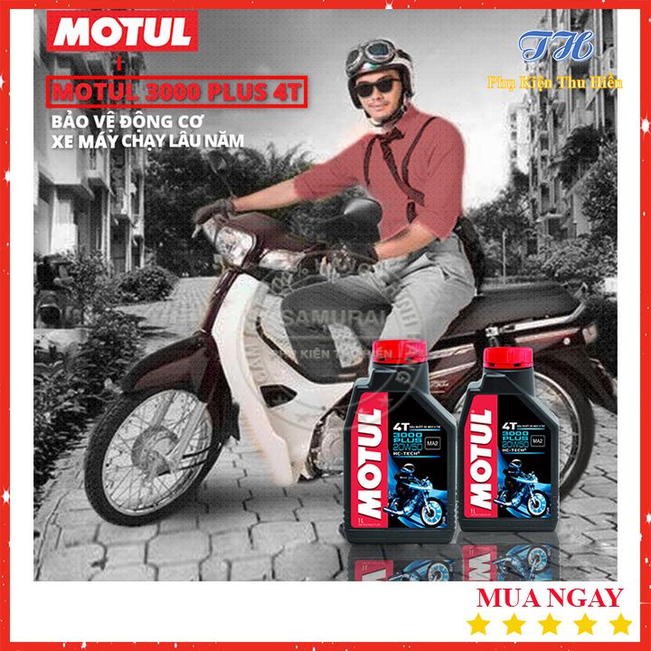 Nhớt Xe Số Motul 3000 Plus 4T 20w50 Dung Tích 1L / 0.8L Chính Hãng