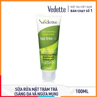 🥑 SỮA RỬA MẶT TRÀM TRÀ 100ml TEA TREE OIL VEDETTE
